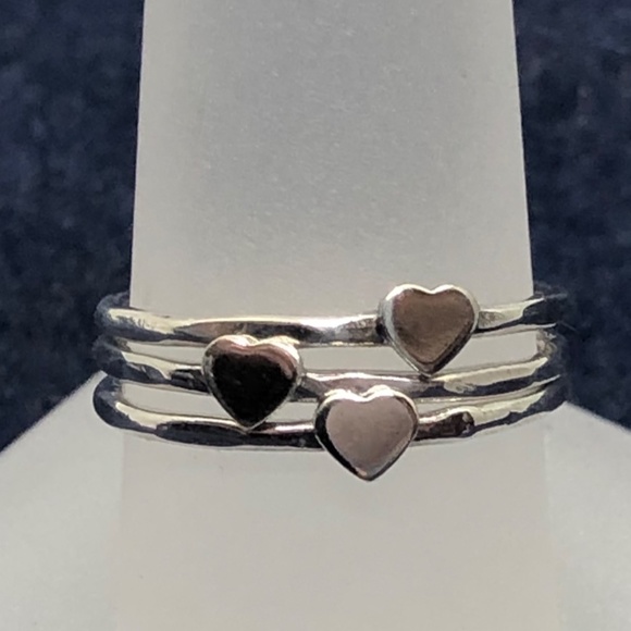 Heart Stacking Rings Set - Picture 6 of 11